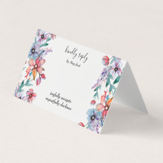 Jardin d'été | Mariage floral aquarelle RSVP