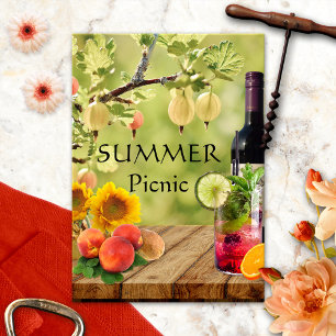 Jardin d'été ou Parc Pique-nique Invitation