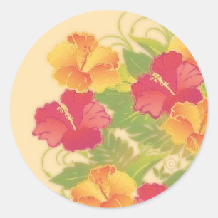 jardin d'hibiscus ~ autocollant