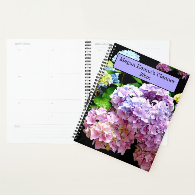 Jardin d'Hydrangea, rose, bleu, mauve maman à fleu (Devant avec enveloppe)