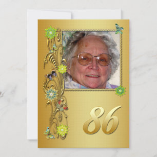 Jardin d'or 86e invitation de fête d'anniversaire