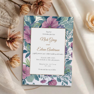 Jardin enchanté Faire-part de mariage floral