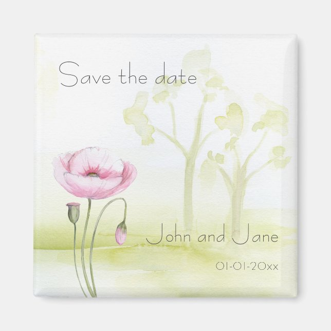 Jardin Enregistrer la date Magnet (Devant)