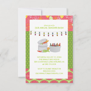 Jardin Été Fête de fruits de mer Invitations