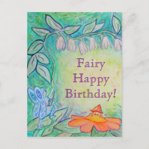 Jardin Fairy Bonne Anniversaire Carte postale pers