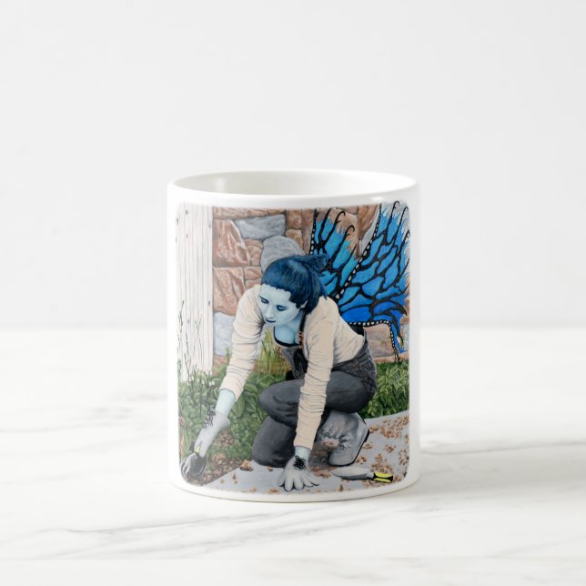 Jardin Fairy foncé Imaginaire Art Café Mug (Centre)