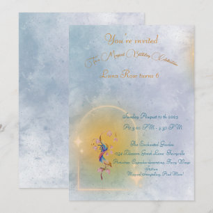 Jardin féerique magique invitation enfants