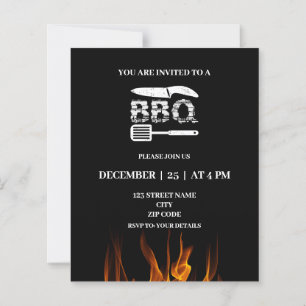Jardin fête bbq invitations