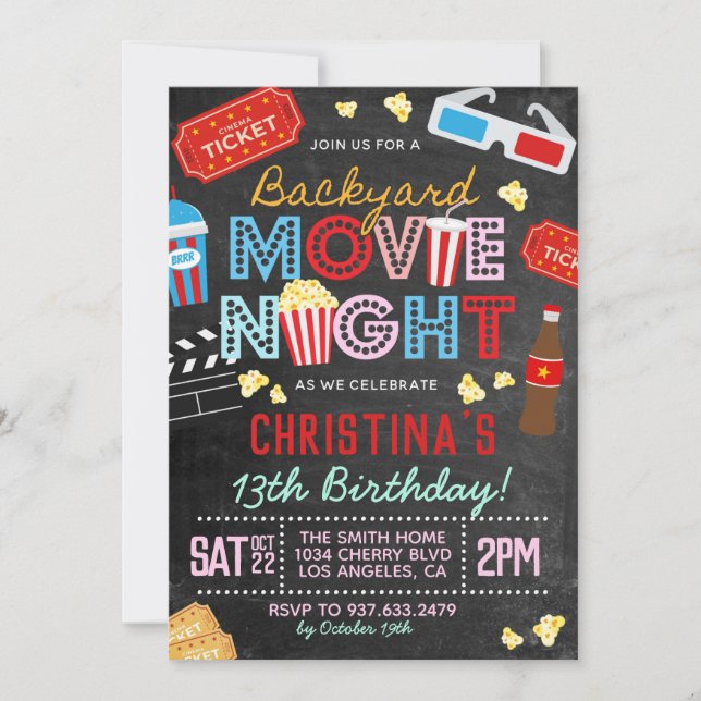 Jardin Film Anniversaire Anniversaire Invitation (Devant)