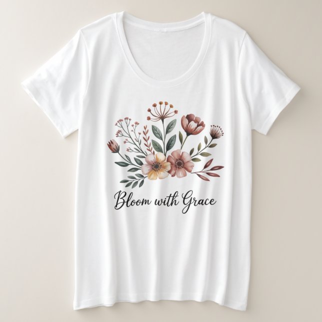 Jardin Fleur sauvage Vintage blanc Fleurs florales (Design devant)