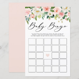 Jardin Fleurs Bingo Baby shower Jeu