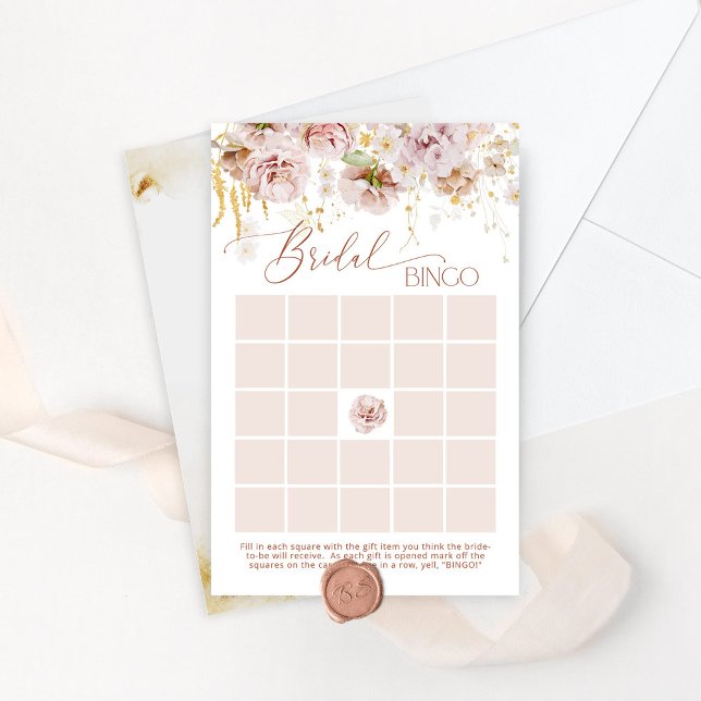 Jardin floral boho nuptiale jeu de bingo (Créateur téléchargé)