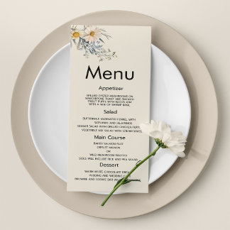 Jardin floral de fleurs sauvages botaniques Menu d