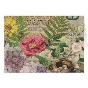 Jardin Floral de Nid d'Oiseau Papillon Art