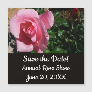 Jardin floral de rose rose et bourgeon