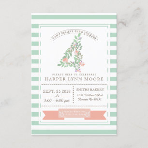 Jardin Floral   Invitation de fête d'anniversaire