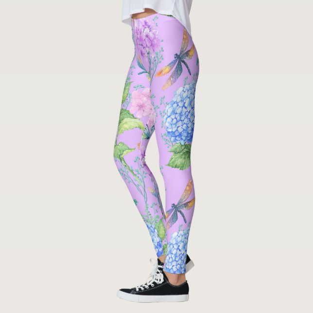 Jardin floral Legging de libellule de lavande (Gauche)
