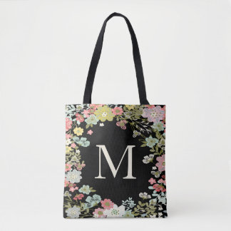 Jardin Floral Monogramme Sac à épaule noire