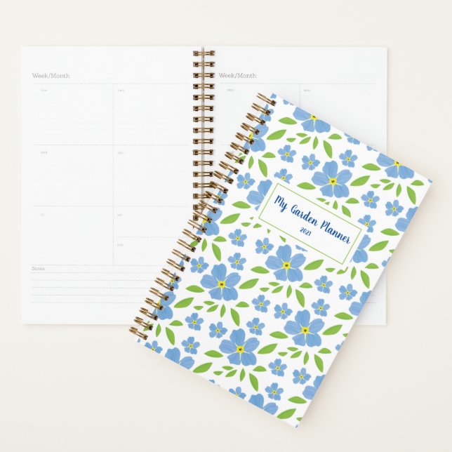 Jardin Floral Personnalisé Blue Forget-Me-Knot (Devant avec enveloppe)