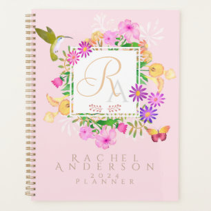 Jardin Floral Pink Monogramme