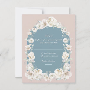 Jardin Floral rose pâle Mariage RSVP