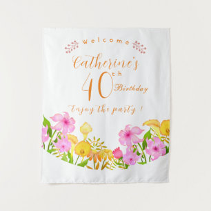 Jardin Floral Tapisserie d'anniversaire