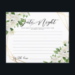 JARDIN FLORAL VERDURE Date Nuit Idée Carte Jeu<br><div class="desc">JARDIN FLORAL GREENERY Date Idée de nuit jeu de carte.</div>