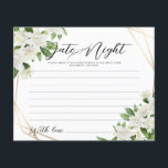 JARDIN FLORAL VERDURE Date Nuit Idée Carte Jeu<br><div class="desc">JARDIN FLORAL GREENERY Date Idée de nuit jeu de carte.</div>