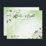 JARDIN FLORAL VERDURE Date Nuit Idée Carte Jeu<br><div class="desc">JARDIN FLORAL GREENERY Date Idée de nuit jeu de carte.</div>