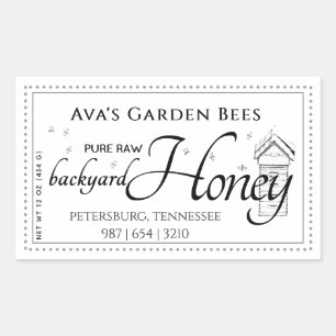 Jardin Gardens Little Bees Honey Étiquette