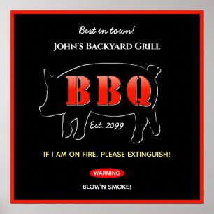 Jardin Grill Master Grill BBQ Poster