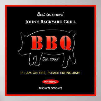 Jardin Grill Master Grill BBQ Poster