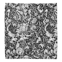 Jardin Grotesque Bandana noir et blanc