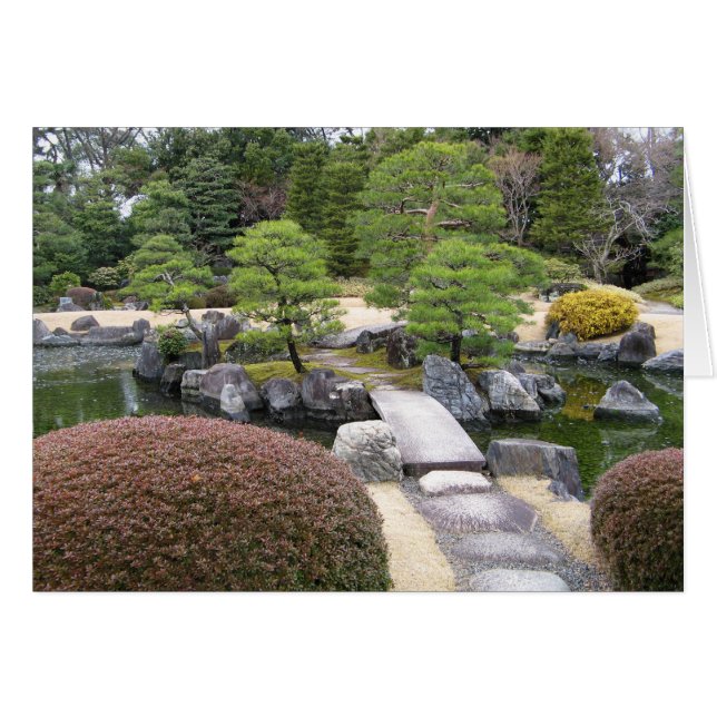 Jardin japonais 日 本 庭 Carte de voeux 園 (Devant horizontal)