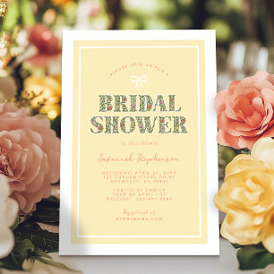 Jardin Jaune Invitation de la douche nuptiale