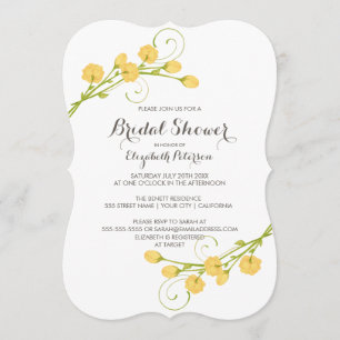 Jardin Jaune Roses - Invitation de douche nuptiale