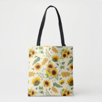 Jardin Jaune Sunflowers Sac fourre-tout d'abeilles