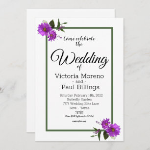 Jardin Lavander Daisy Invitation