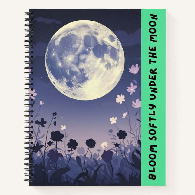 Jardin Lune - Élégant Carnet Floral (Devant)