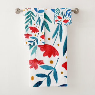 Jardin magique - rouge et turquoise