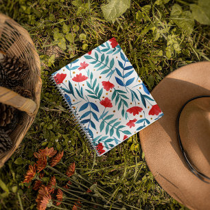 Jardin magique - rouge et turquoise