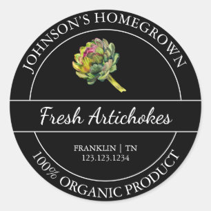 Jardin maison Artichoke bio frais Étiquette