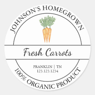 Jardin maison Étiquette carotté bio frais