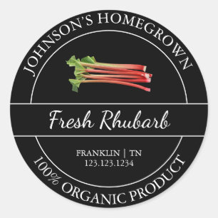Jardin maison Étiquette Rhubarb bio frais