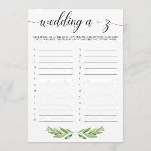 Jardin Mariage Douche Mariage Alphabet Jeu