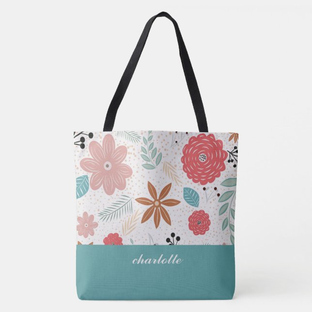 Jardin moderne Sac fourre-tout monogramme (Devant)