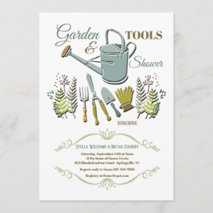 Jardin Outils Douche Invitation