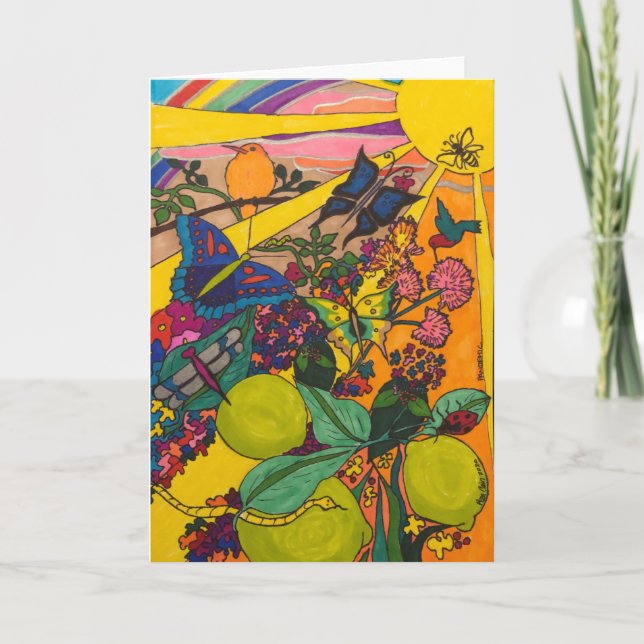 Jardin pandémique - Carte de note pliée 7 X 5 (Devant)