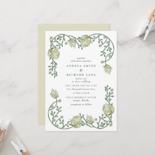 Jardin romantique Faire-part de mariage florale