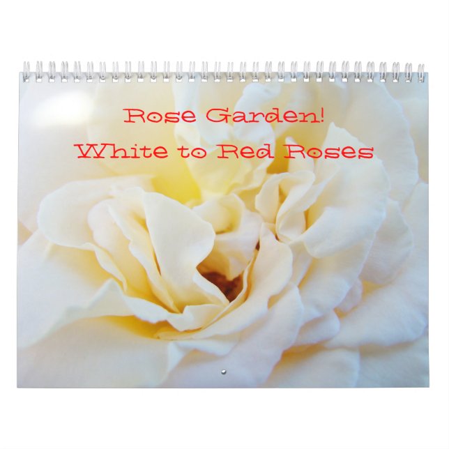 Jardin rose ! Calendriers Photographie blanc à rou (Protection)